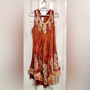 Bohemian Sleeveless Dress with Paisley Print